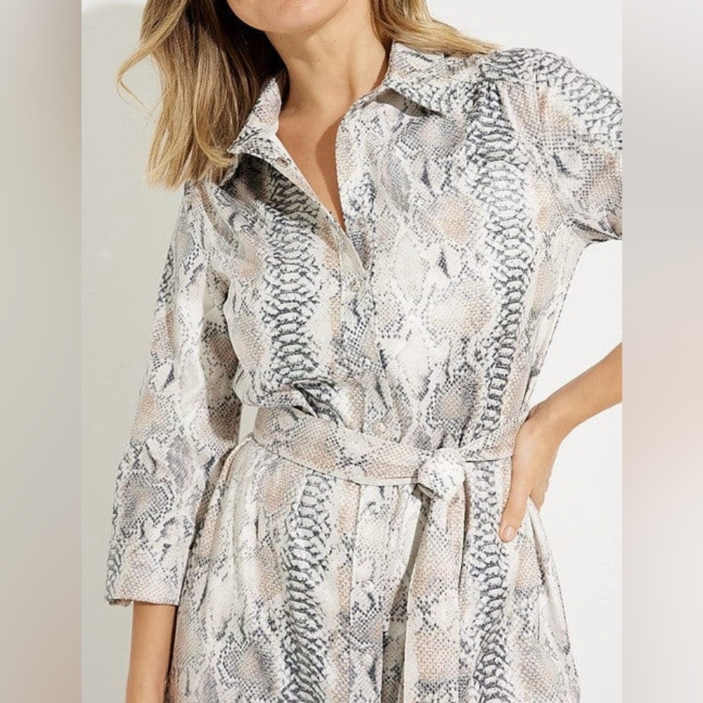 Joseph Ribkoff Snake 🐍 Print Shirt Dress Sz M.